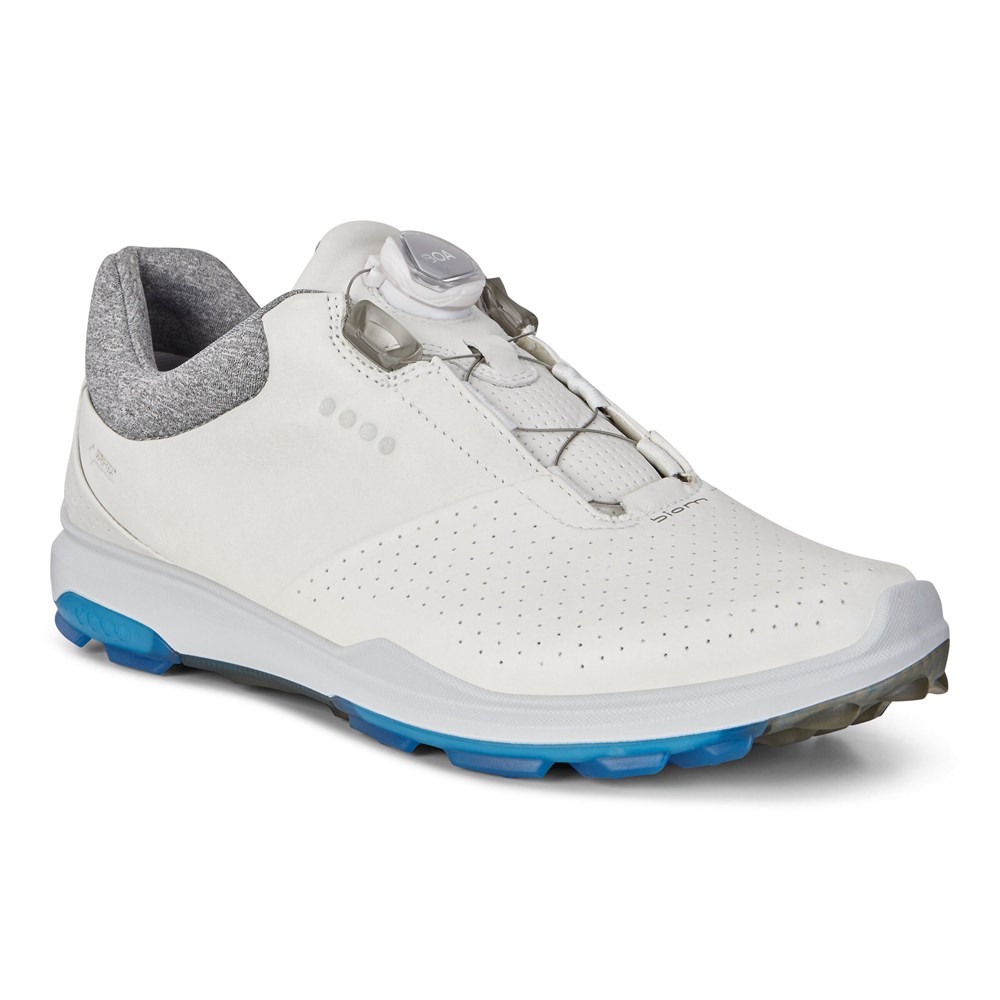 ECCO Mens Golf Shoes White - Biom Hybrid 3 Boa - KLT-460385